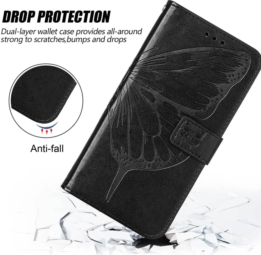 Protezione Totale Huawei Mate 60 - Cover Anti-urto in Pelle Farfalla - 7