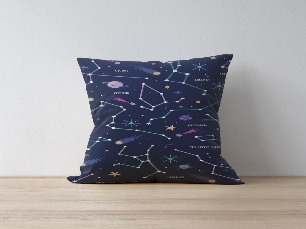 Evila Originals, Azury- KRL1219, Bunt, Kissenbezüge, 50% Polyester / 50% Baumwolle