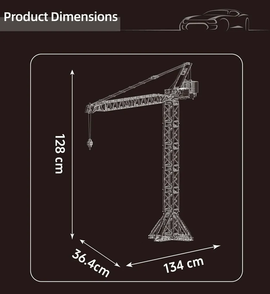 Grue télécommandée Mould King 17096 : Construisez un modèle technique solide