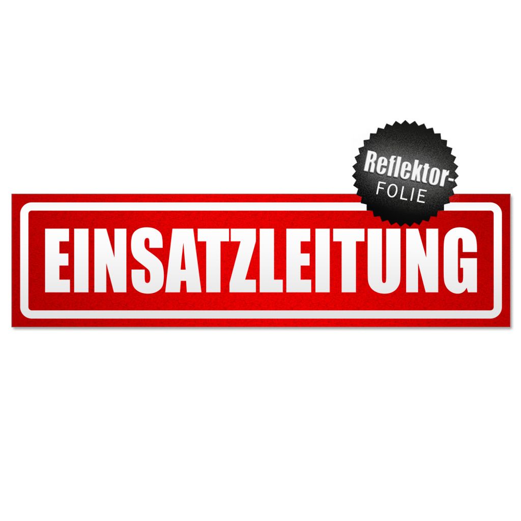 Einsatzleitung invertiert Magnetschild Schild magnetisch