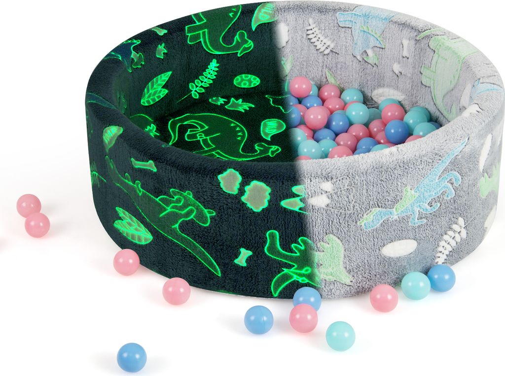 COSTWAY Bällebad für Baby mit 200 Bällen, Bällepool 86x30cm Produktbild 