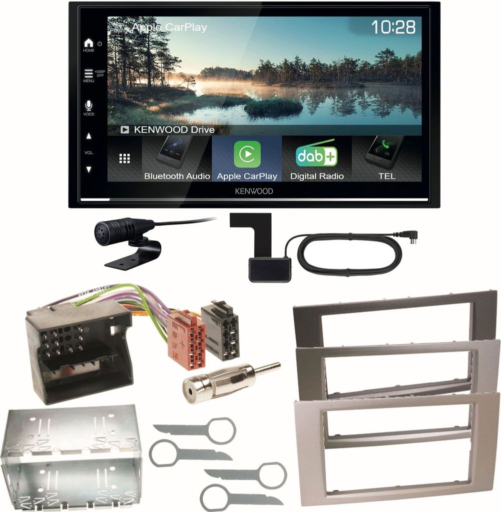 Kenwood DMX7722DABS Android Auto Einbauset für Ford Focus Fusion Galaxy S-Max