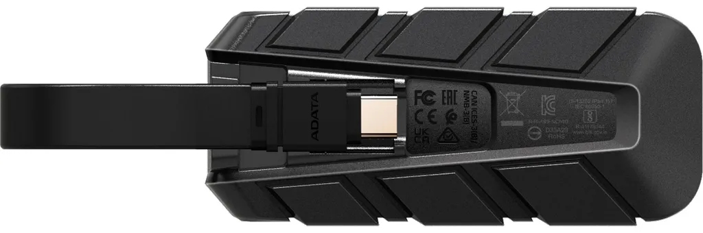 Disque Flash USB Type-C ADATA SC740 500Go pour Transfert Rapide Noir