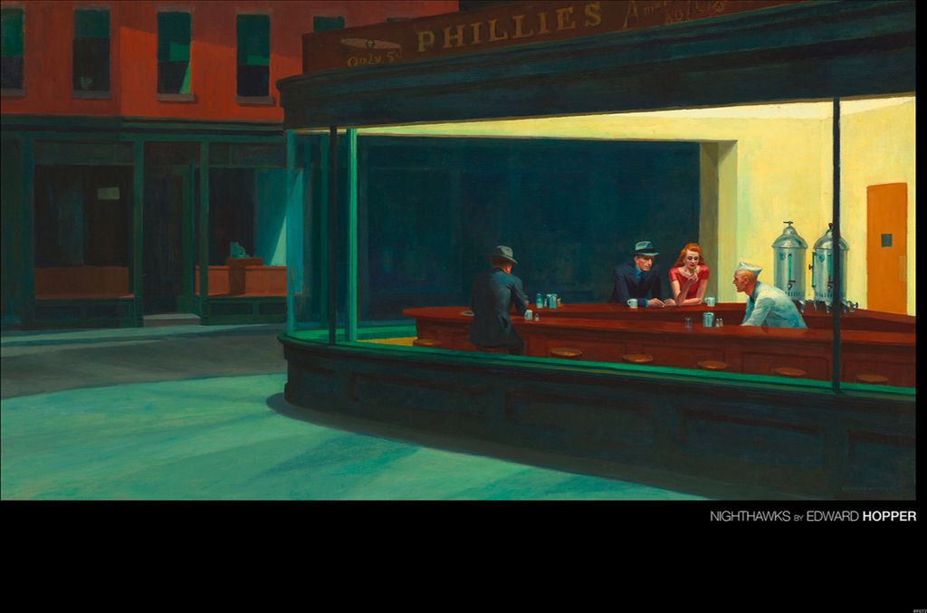 Poster Edward Hopper Nighthawks Produktbild 