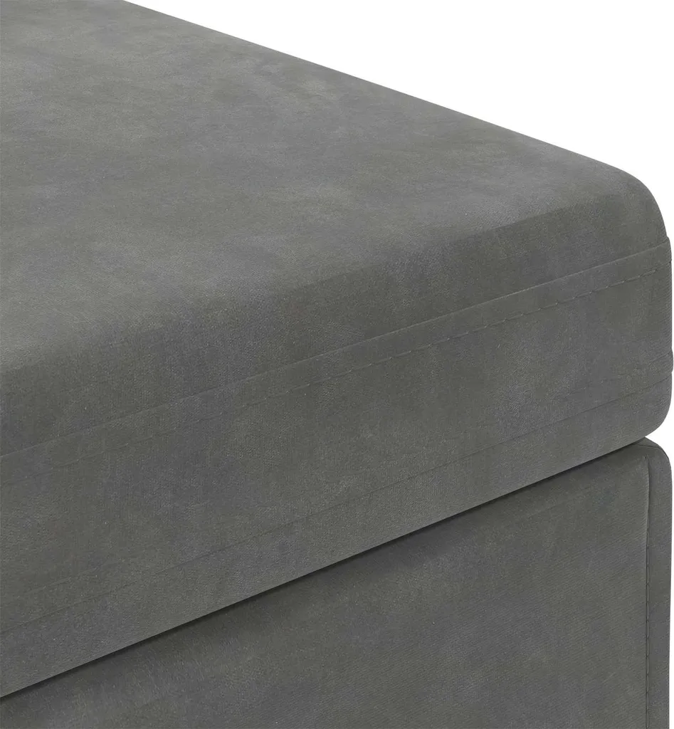 Sgabello vidaXL 60x40x40 cm Velluto Grigio | Robusto e Professionale - 6