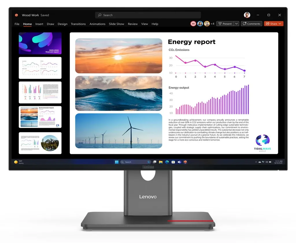 Moniteur Informatique Lenovo ThinkVision P24Q-40 23.8 Pouces QHD