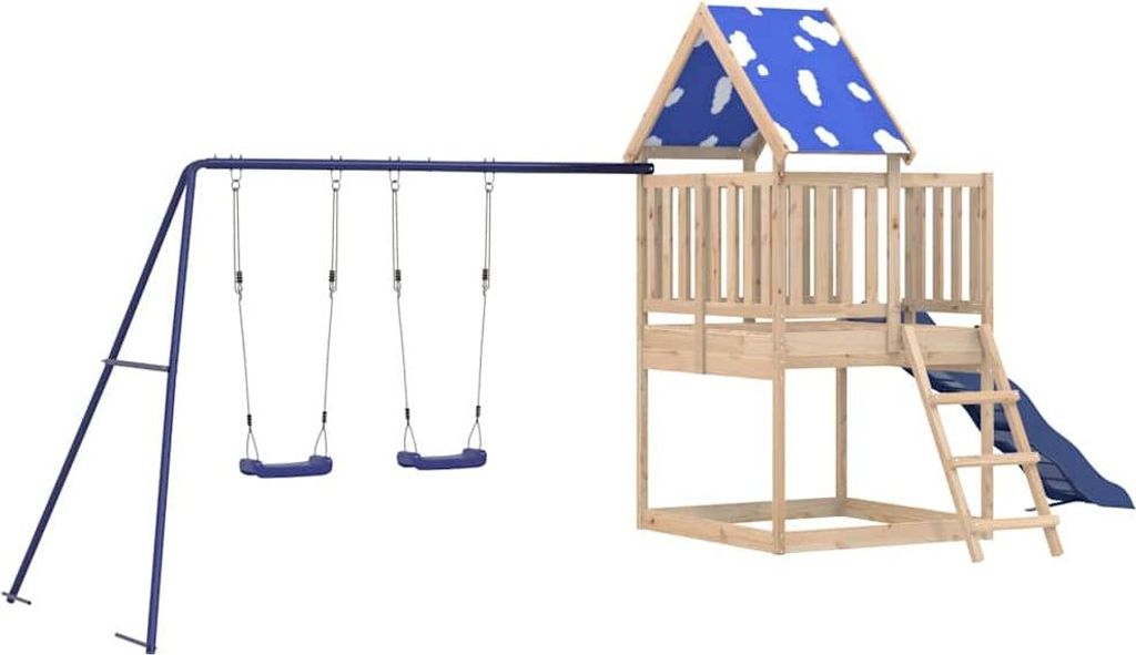 vidaXL Spielturm Massivholz Kiefer