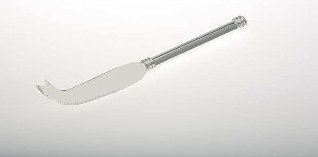 Käsemesser, glatt, versilbert, 15,5 cm