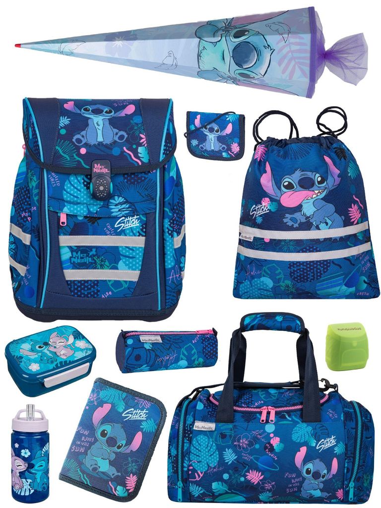 McNeill Ranzen-Set 10-teilig DISNEY STITCH Schulranzen Set Produktbild 
