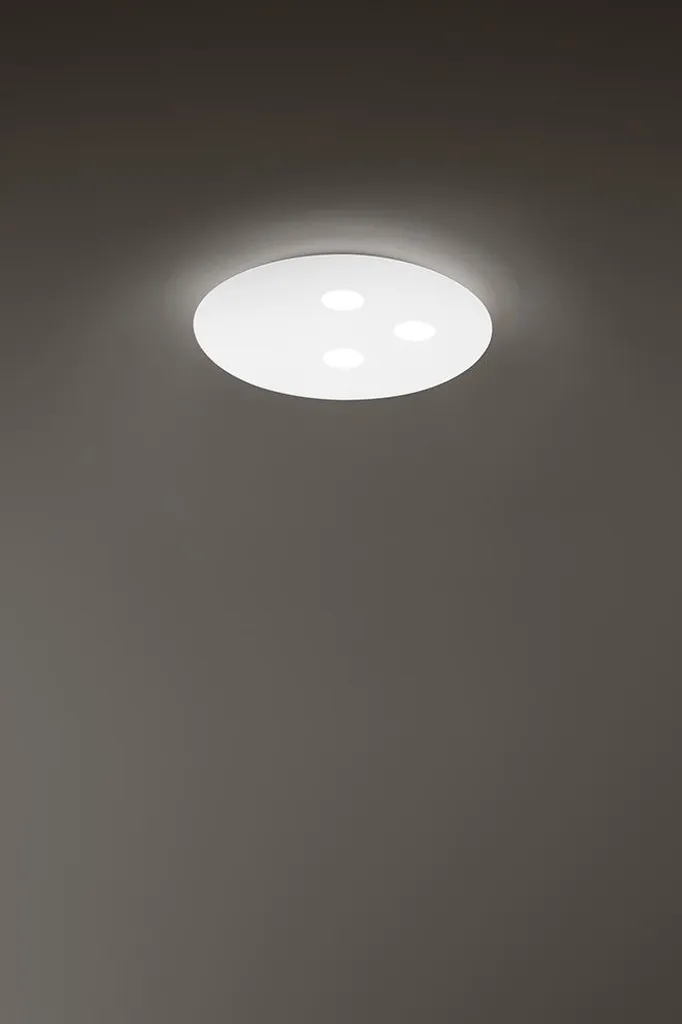 Grand Plafonnier LED pour Salon et Chambre 48W - Design Blanc Mat 50cm