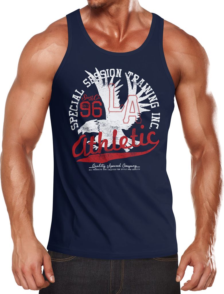 Herren Tank Top Athletic Adler Eagle Sport College Neverless XXL