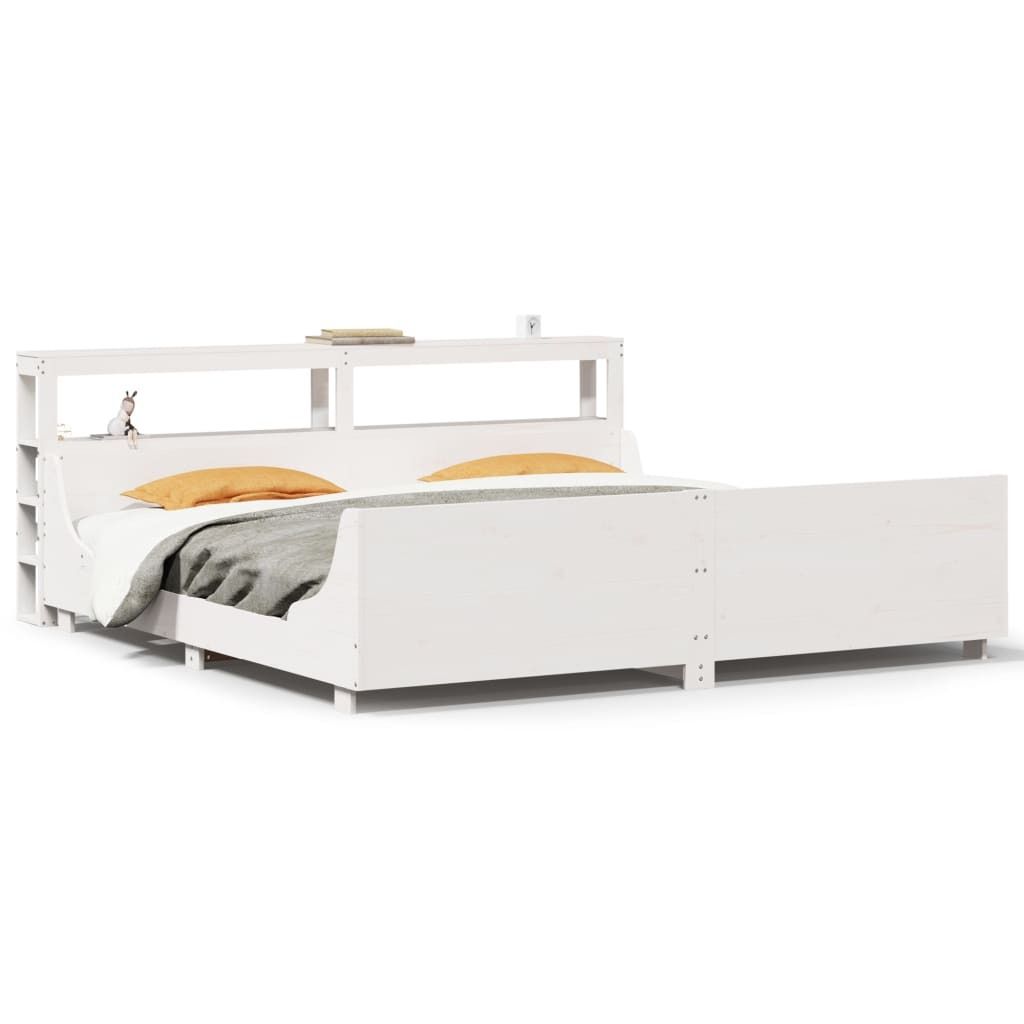 "im Sonderangebot"Massivholzbett Modernes/Doppelbett - Polsterbett Erwachsene/r /Kind - ohne Matratze - Weiß 200x200cm Kiefernholz - Klassische Be...