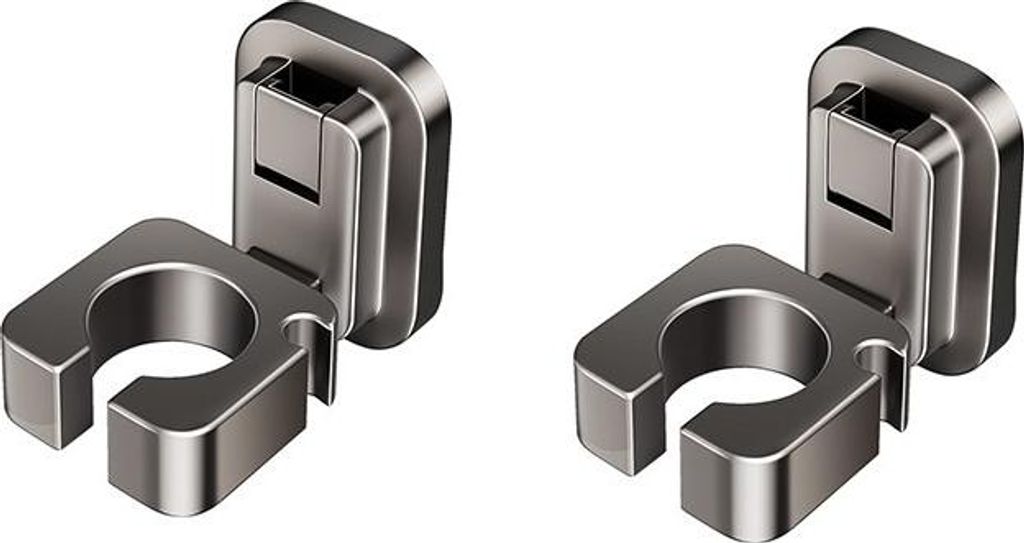 INF Gunmetal Saugknopf Fönhalter 2er-Pack - Keine Bohrung Erforderlich