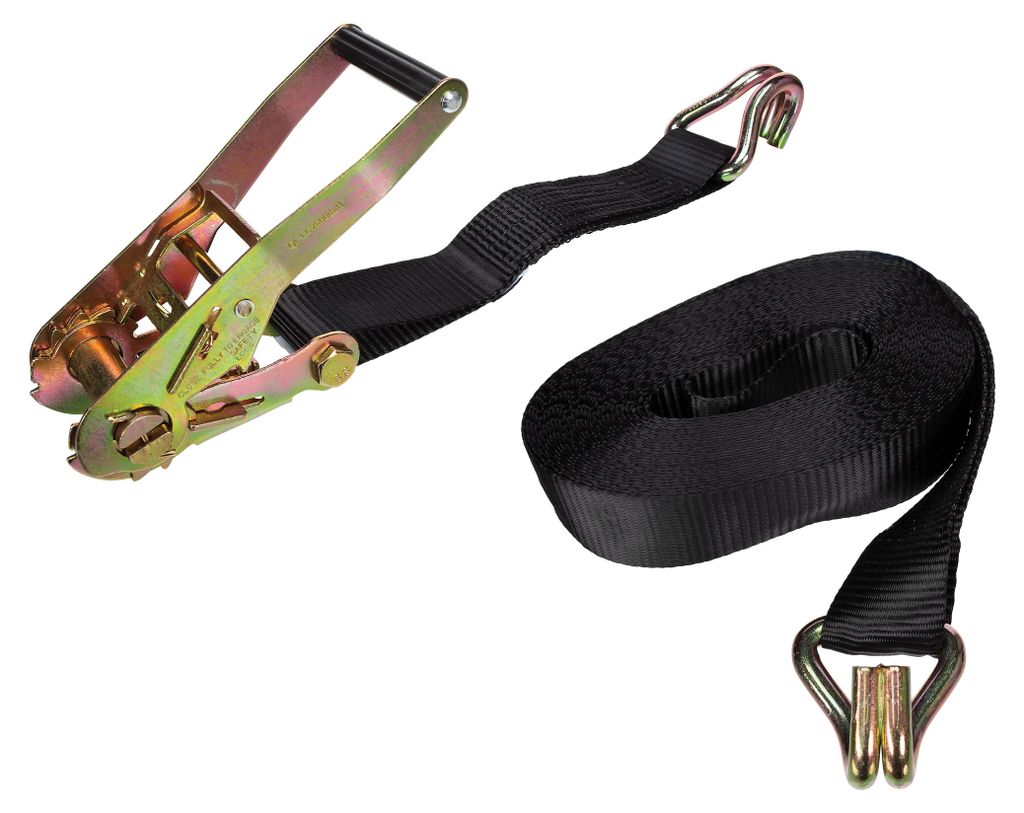Toolland Spanngurt mit Ratsche, zweiteilig, Spitzhaken, UV-beständig, wasserabweisend, für etwas