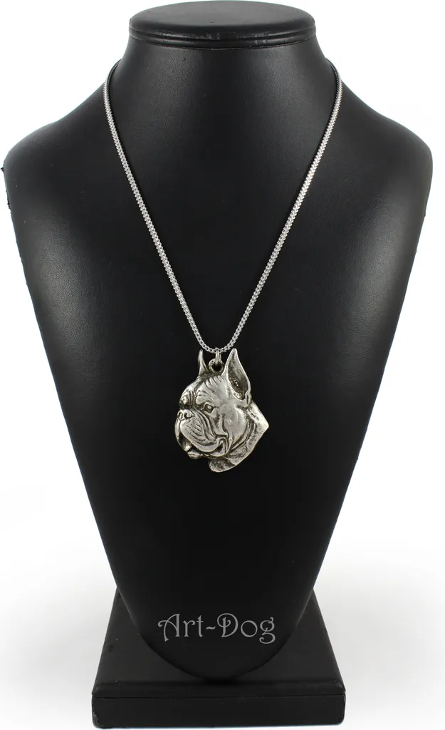 Boxer II Collana con Cane Art-Dog | Ciondolo Argento Gioielli Unici