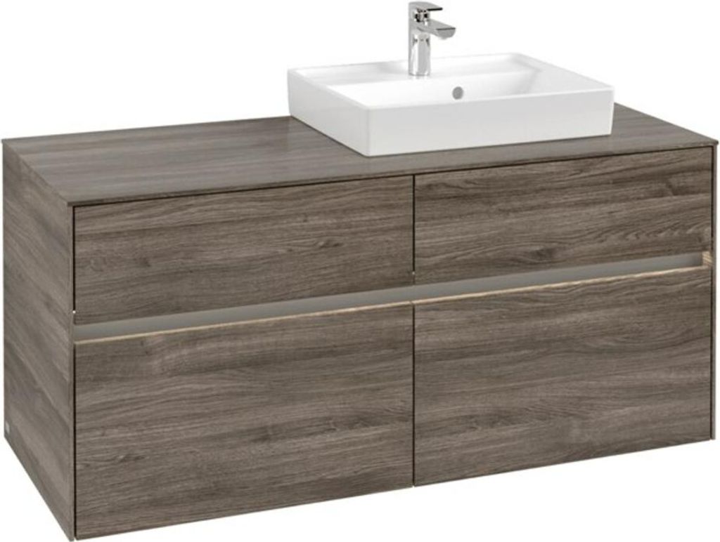 V&B Waschtischunterschrank Collaro 120x54,8x50cm, WT r, LED 8,8 W, st. Oa