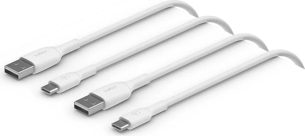 Set 2 Cavi Belkin USB-C per Viaggio | 1m PVC Alta Resistenza