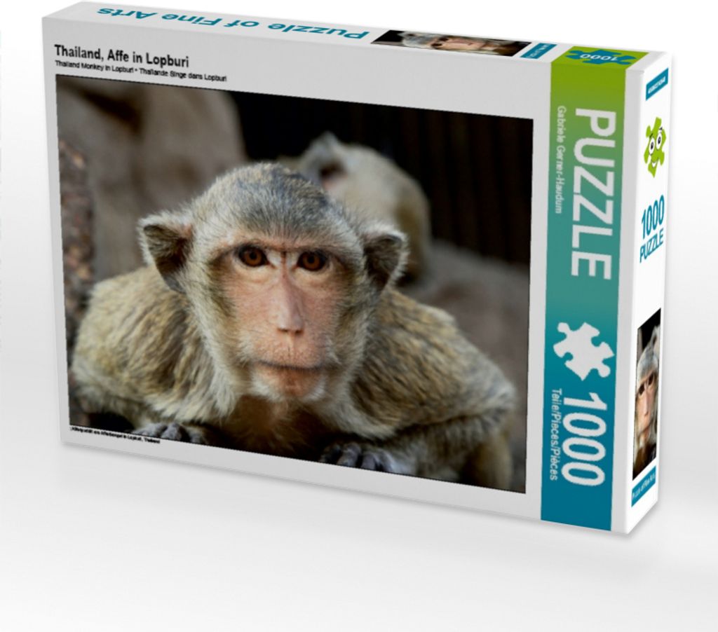 Calvendo Thailand, Affe in Lopburi 1000 Teile Puzzle quer 640x480mm, Gerner-Haudum Gabriele; 7352600