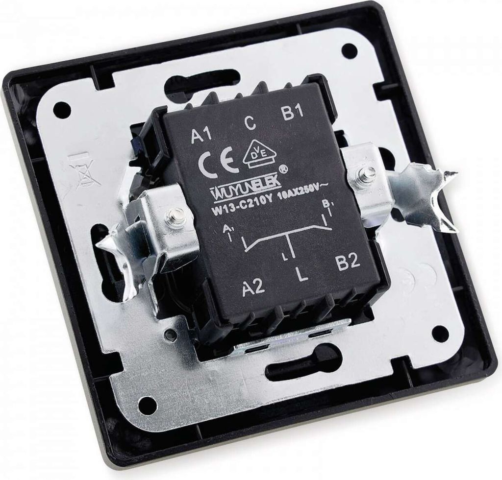 MILOS Serien-Schalter 2-fach, Anthrazit 250V/ 10A, inkl. Produktbild 3