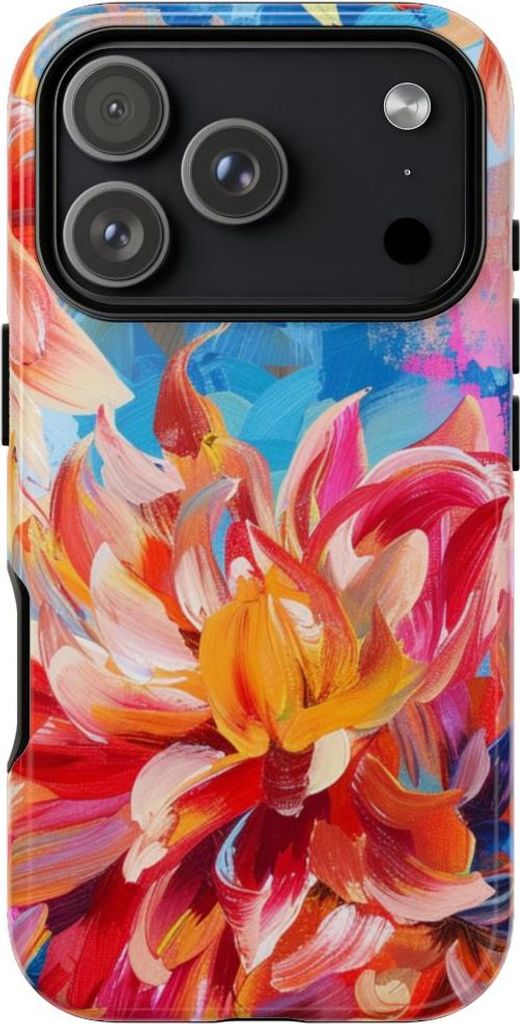 Lebhaftes abstraktes Blumenmuster – Hülle Kompatibel mit iPhone 17 Pro