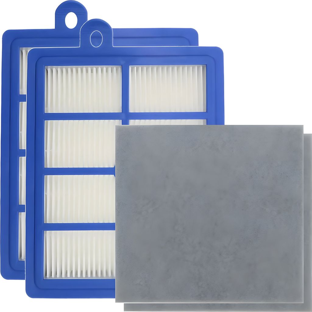 2x HEPA und 2x Einlassfilter-Set geeignet für Philips Produktbild 