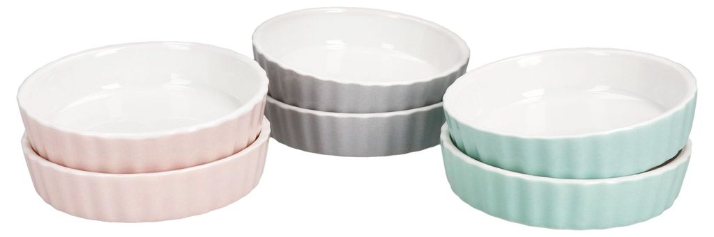 zestaw 6 foremek do crème brûlée Emilia różowe, Zdjęcie produktu 