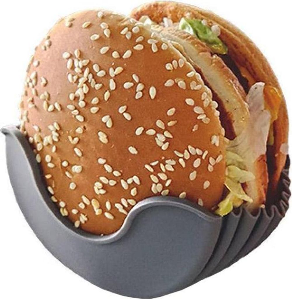Hamburgerhalter, Silikon - Schwarz