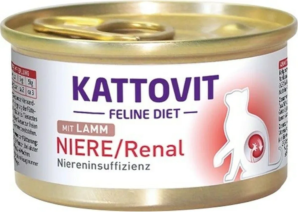 Kattovit Renal Agnello 12x85g: Cibo Umido per Gatti con Insufficienza Renale