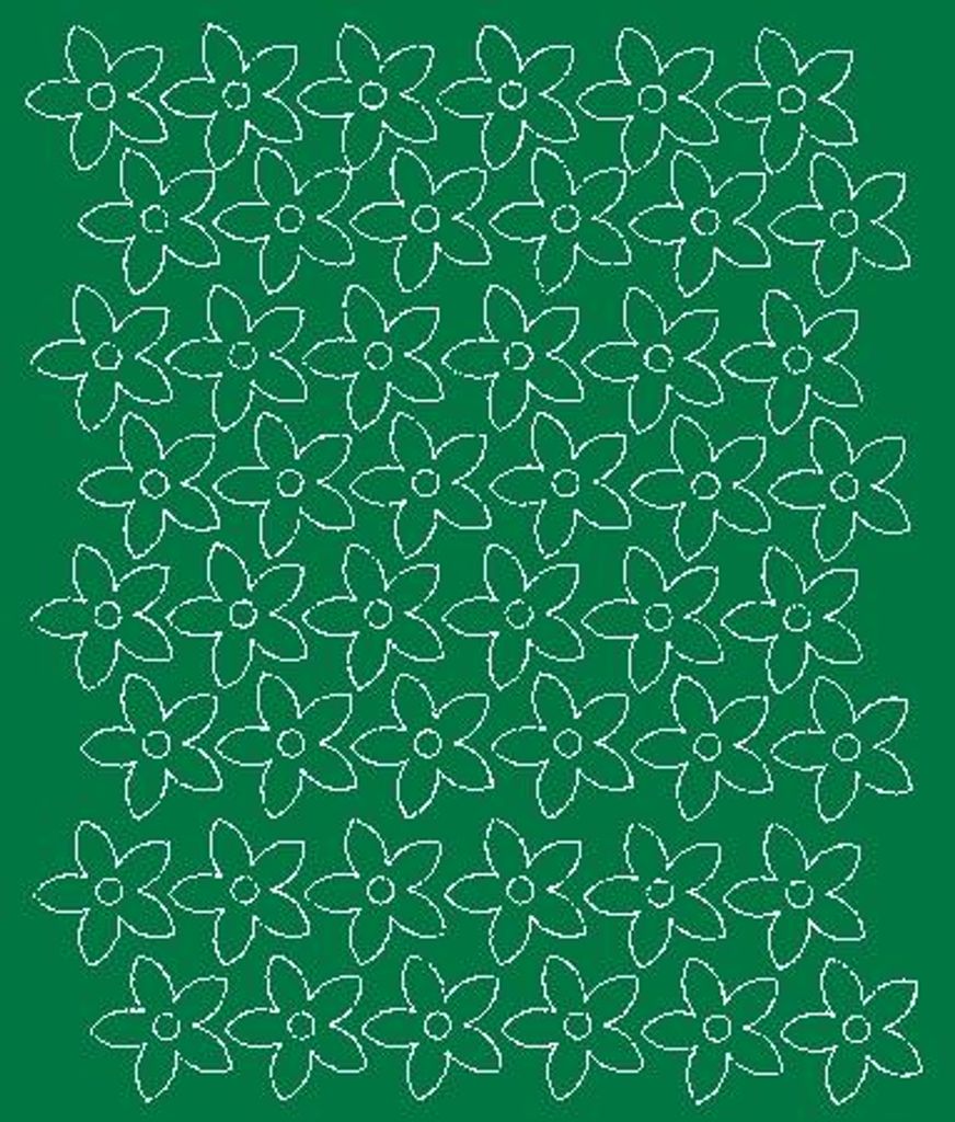 Wandaufkleber Fensterblumen 3 cm Blumen 48 Stück grün matt