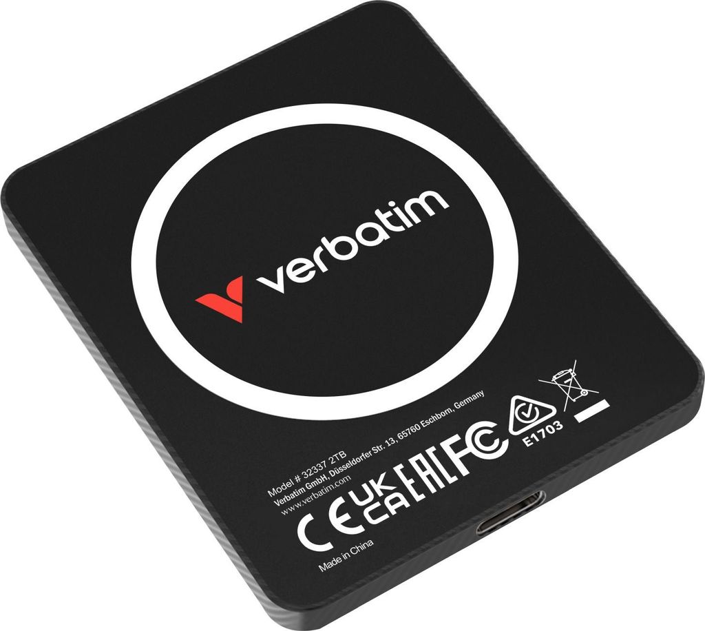 Verbatim SnapBack Ultra Slim SSD 2TB USB 3.2 Gen 2x2 black  Produktbild 