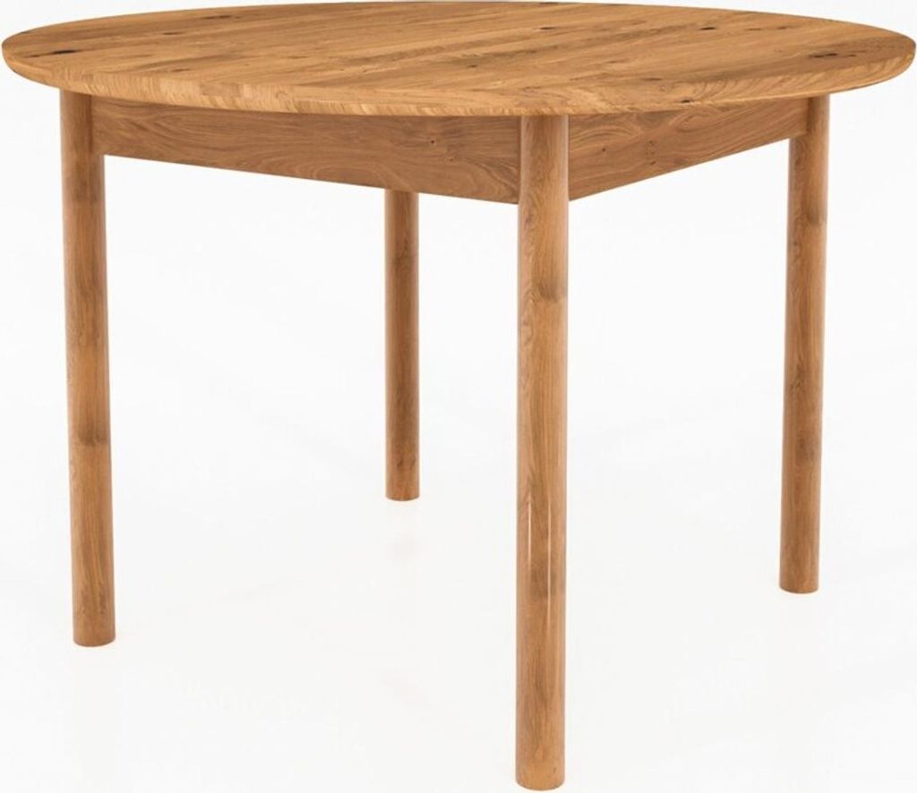 Esstisch Zola rund aus Wildeiche massiv Durchmesser 120 cm
