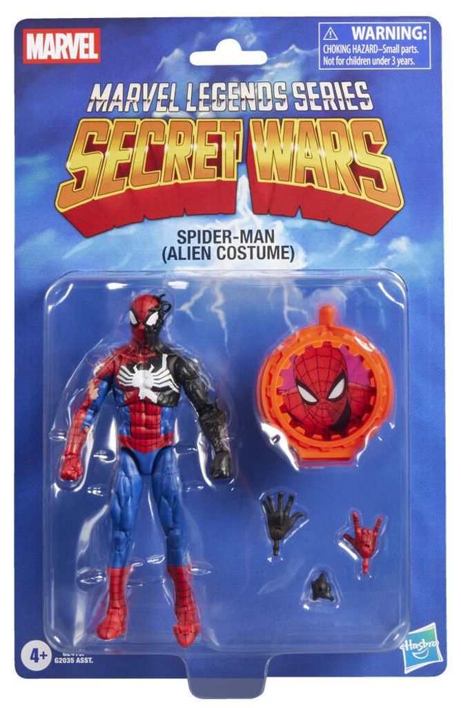 Marvel Legends Series Secret Wars Spiderman Alien Costume Figur 15cm