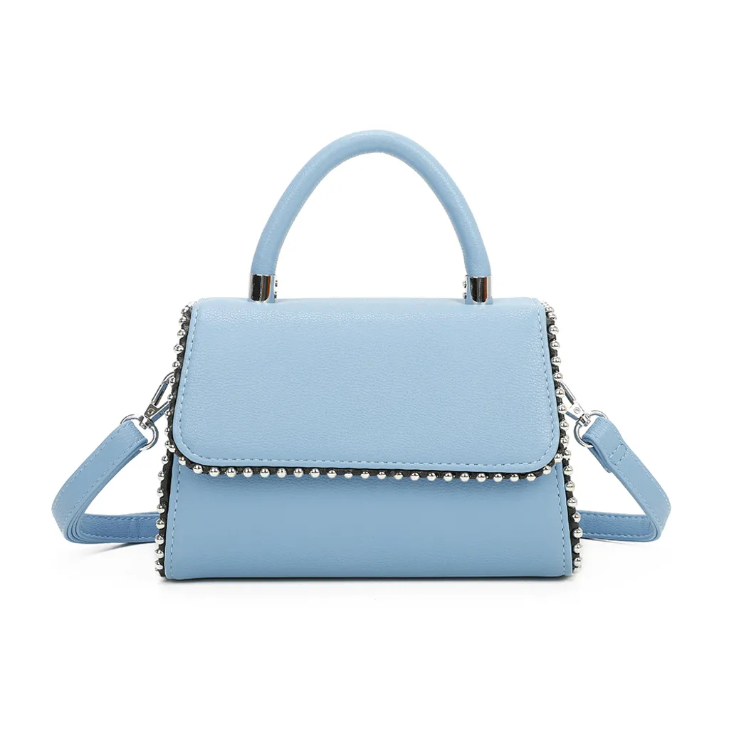 Gallantry Borsa Elegancy Clouté Blu: Eleganza Francese con Borchie Chic