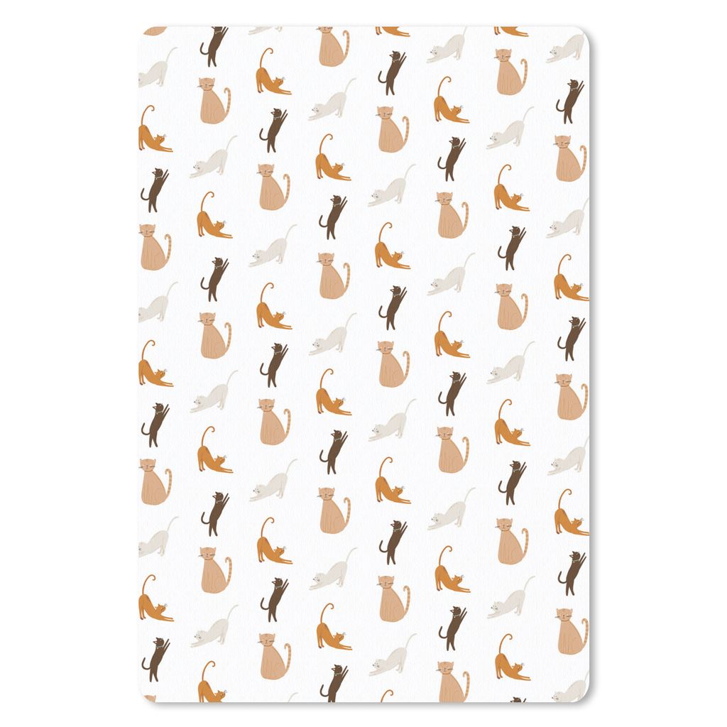 MuchoWow Mauspad Mousepad Katzen - Farben - Muster 40x60 cm - Mousepads - Maus Mat - Pad - Mausunterlage - Schreibtisch Accesoire
