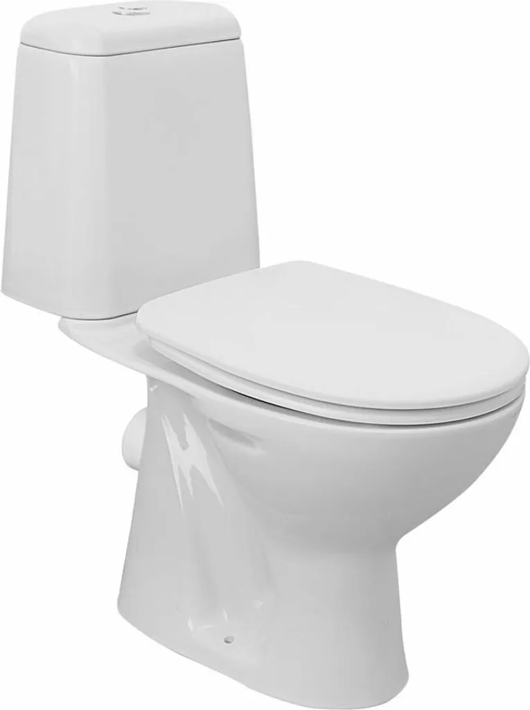 WC RIGA Combinato Ceramica Bianca - Scarico Orizzontale Eco 3/6L