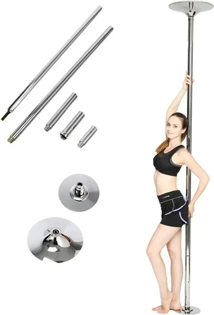 Barre de Pole Dance - Spin Pole 45mm Inox - Hauteur Réglable Pro-Spin