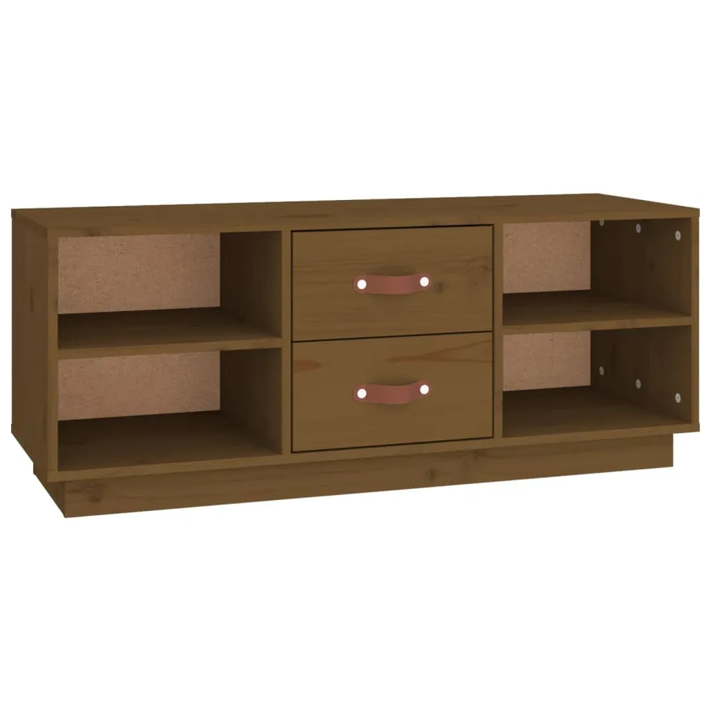 Mobile TV Maison Exclusive Legno Pino 100x34x40 cm - Alta Stabilità - 2
