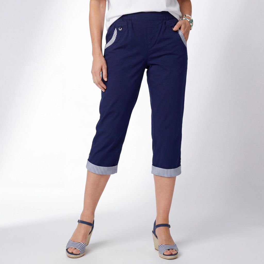 Caprihose OriginalYou maritime 7/8 Sommerhose mit Gummizug 36 bis 50 für Damen