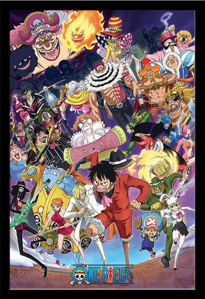 Poster One Piece Big Mom Saga Shinsuke® - Cadre Maxi MDF Noir 61x91.5cm