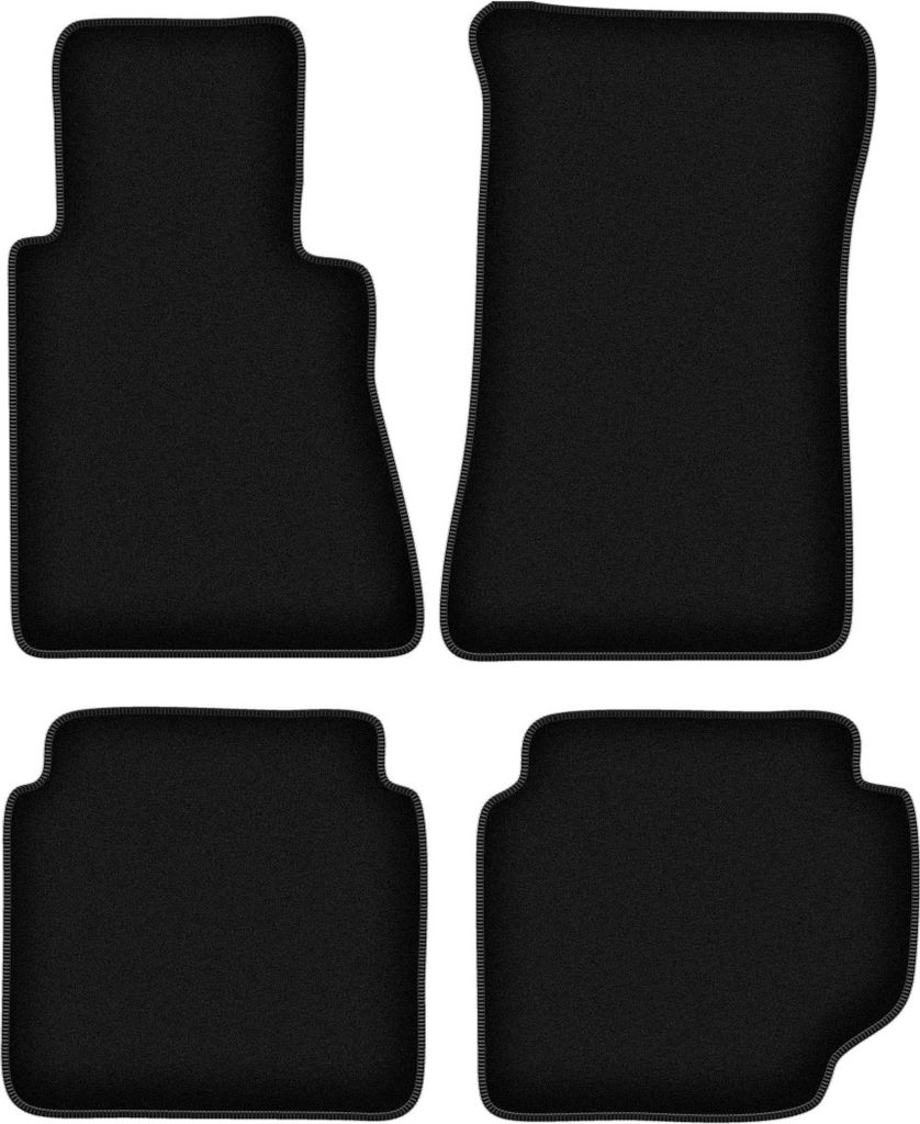 Wielganizator Velours-Autoteppiche – passend für Mercedes W123 (Limousine, Kombi, Bj. 1975-1986) – schwarz, passgenau, mit Befestigungen set 4...