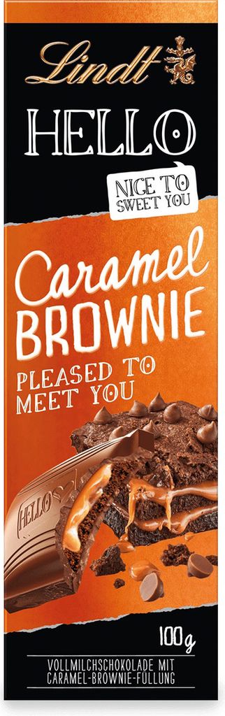 Lindt Hello Caramel Brownie süßer Caramel Brownie Füllung 100g