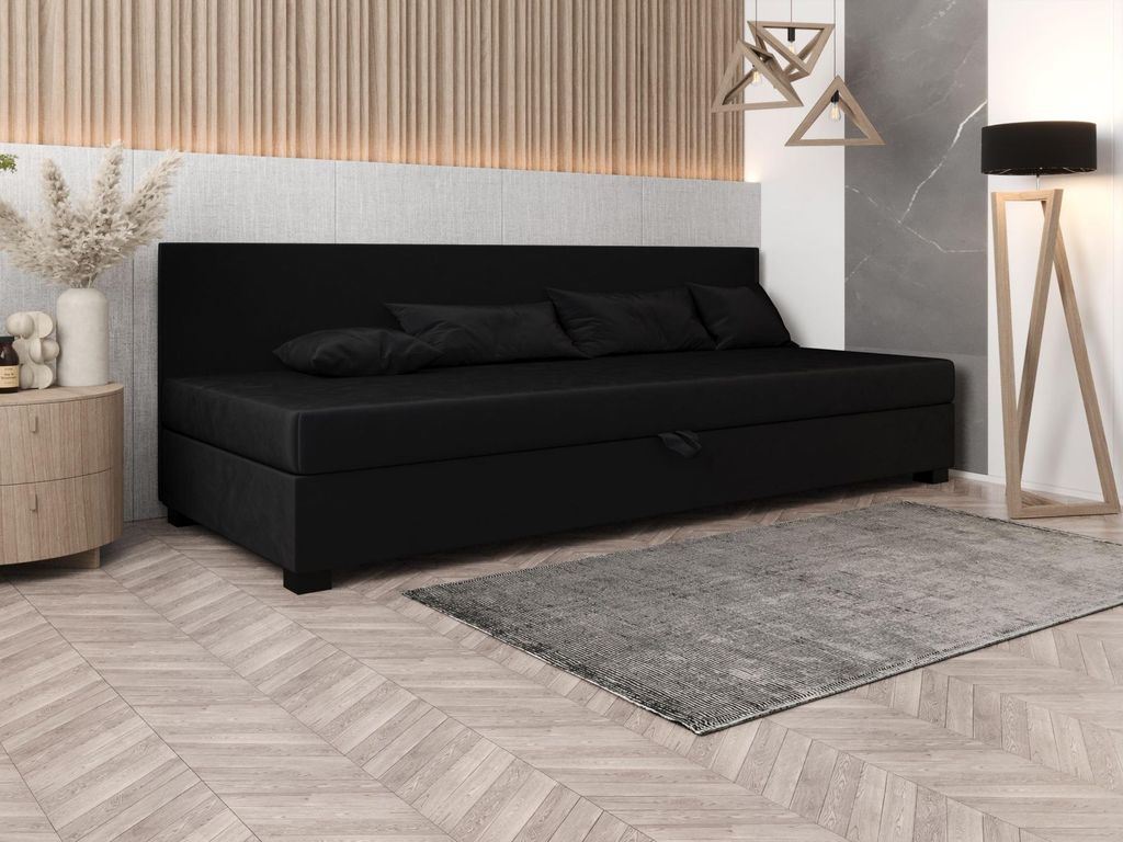 Polsterbett 90x195 HEIDI BIZ 1 - Graphit