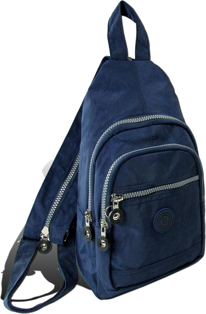 Bag Street Rucksack Crinkle Nylon navy trendiger Damen Cityrucksack D2ORJ200B