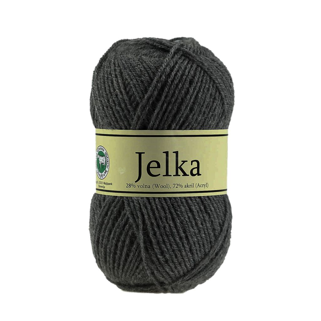 50g Strickgarn Jelka m. 28% Wolle veredelt, Strickwolle, Farbauswahl, Farbe:dunkelgrau