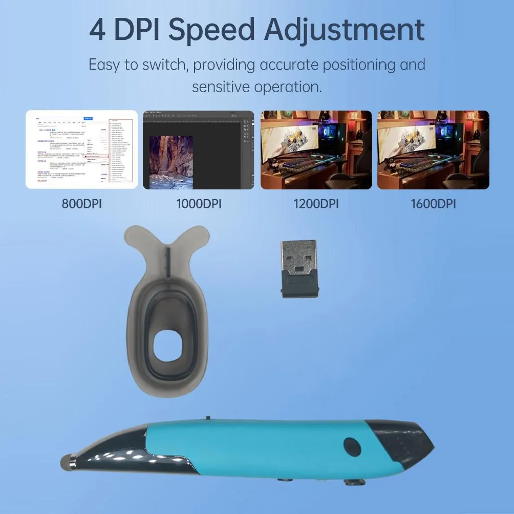 Stylo Souris Vertical Optique Bluetooth pour Graphiste et Présentation - 3
