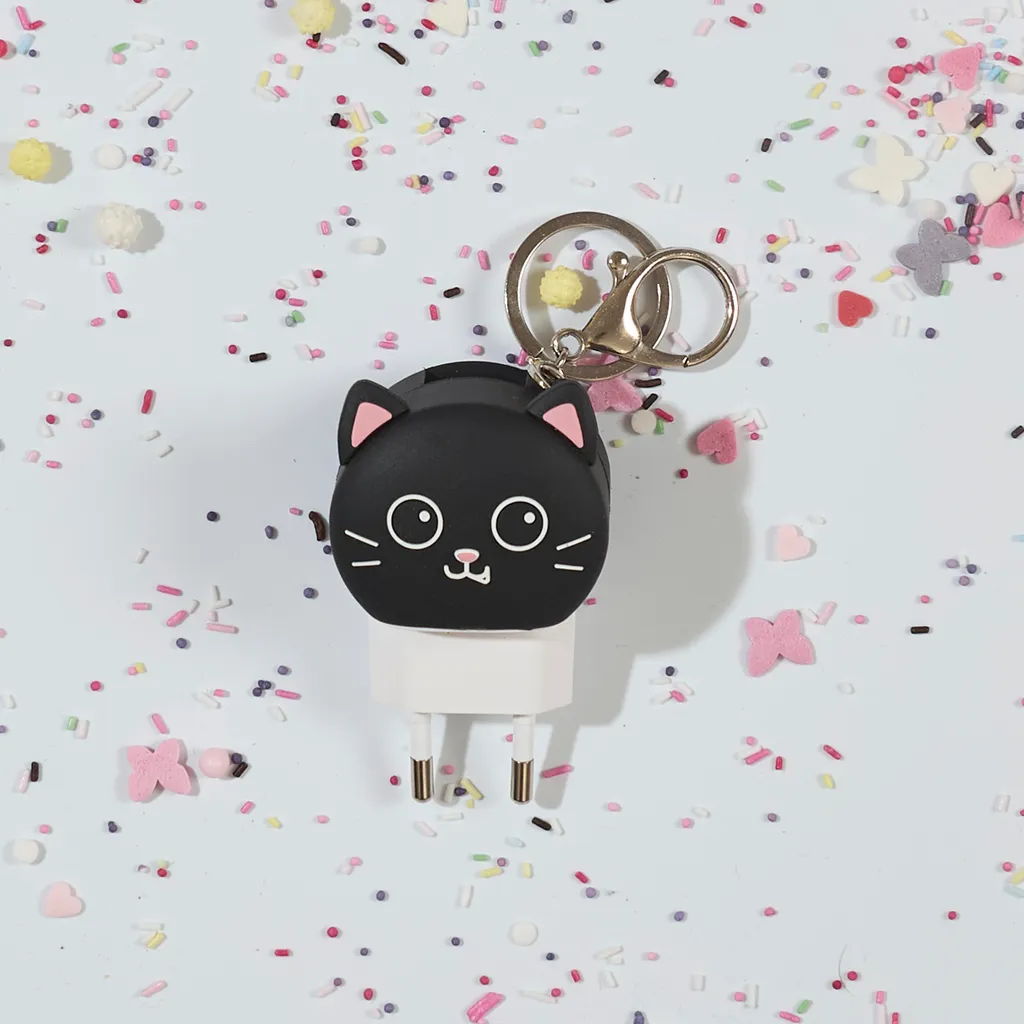 Adaptateur USB de Voyage Chat - Chargeur Compact pour Bureau et Maison