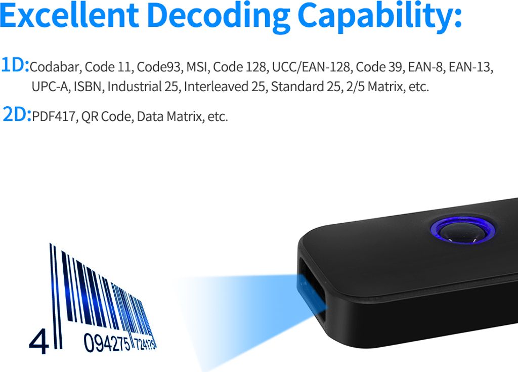 Handheld 3-in-1-Barcode-Scanner 1D / 2D / Produktbild 6