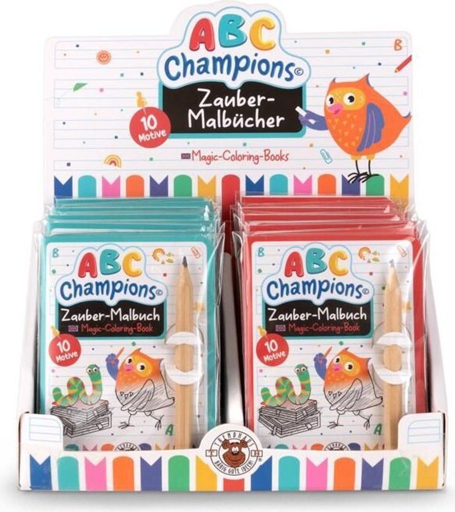 Trendhaus ABC CHAMPIONS Zaubermalbuch mit Bleistift 2fach Produktbild 