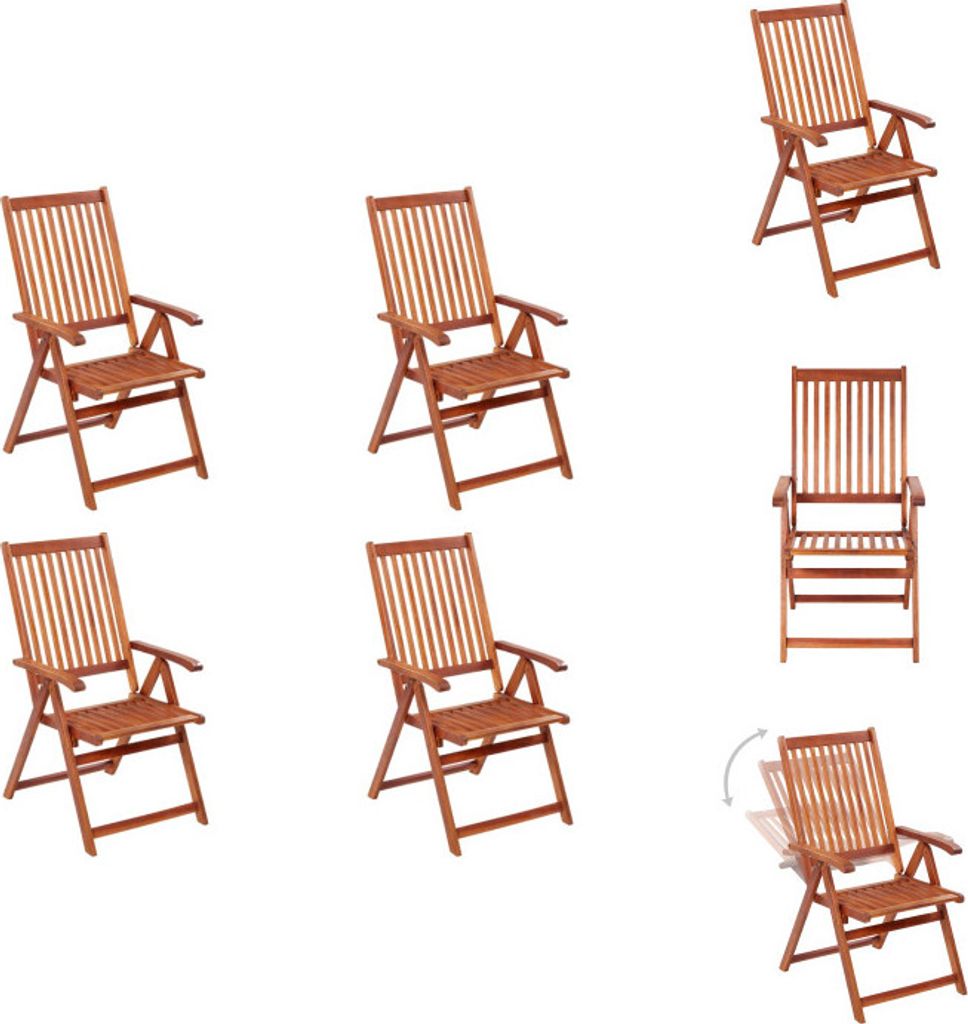 vidaXL Klappbare Gartenstühle 4 Stk. Massivholz Akazie - Gartenstühle