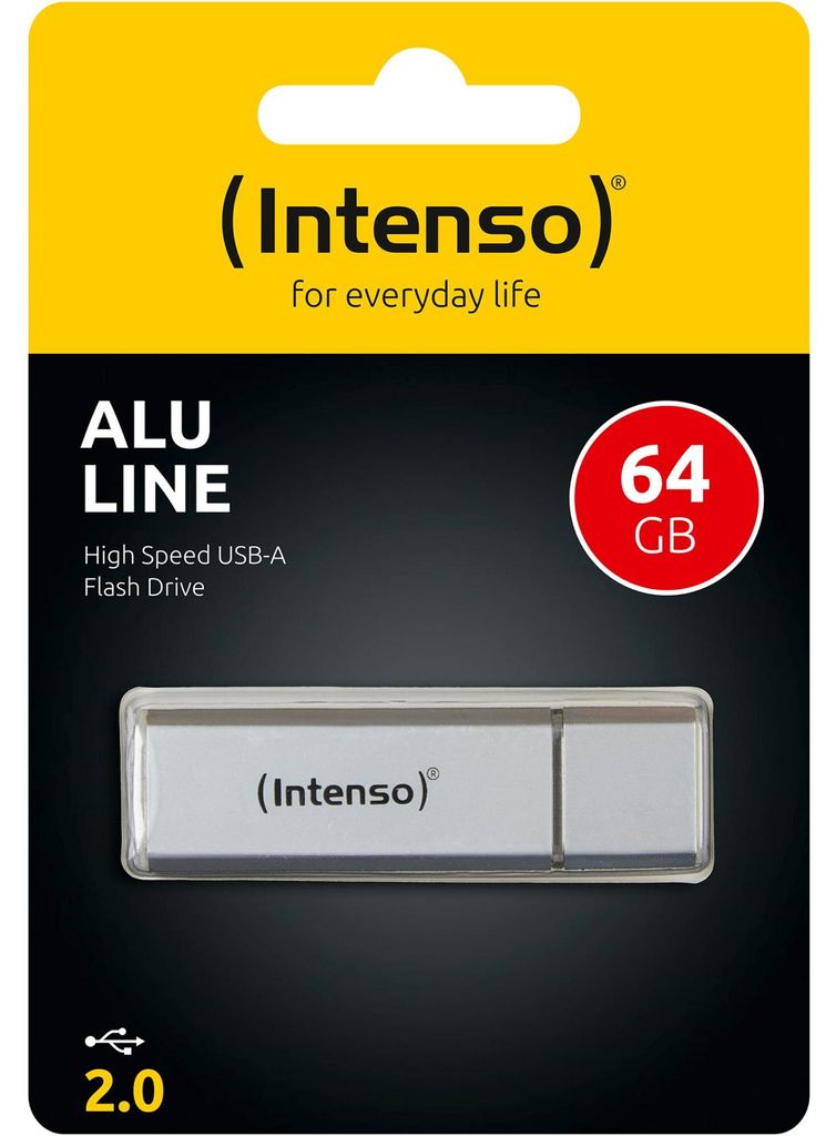 Intenso Clé USB 2.0 64 Go, Alu Line, argentée Image du produit 
